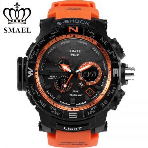SMAEL Fashion Men Watch LED Dual Display Digital Electronic Sport Wrist Watches